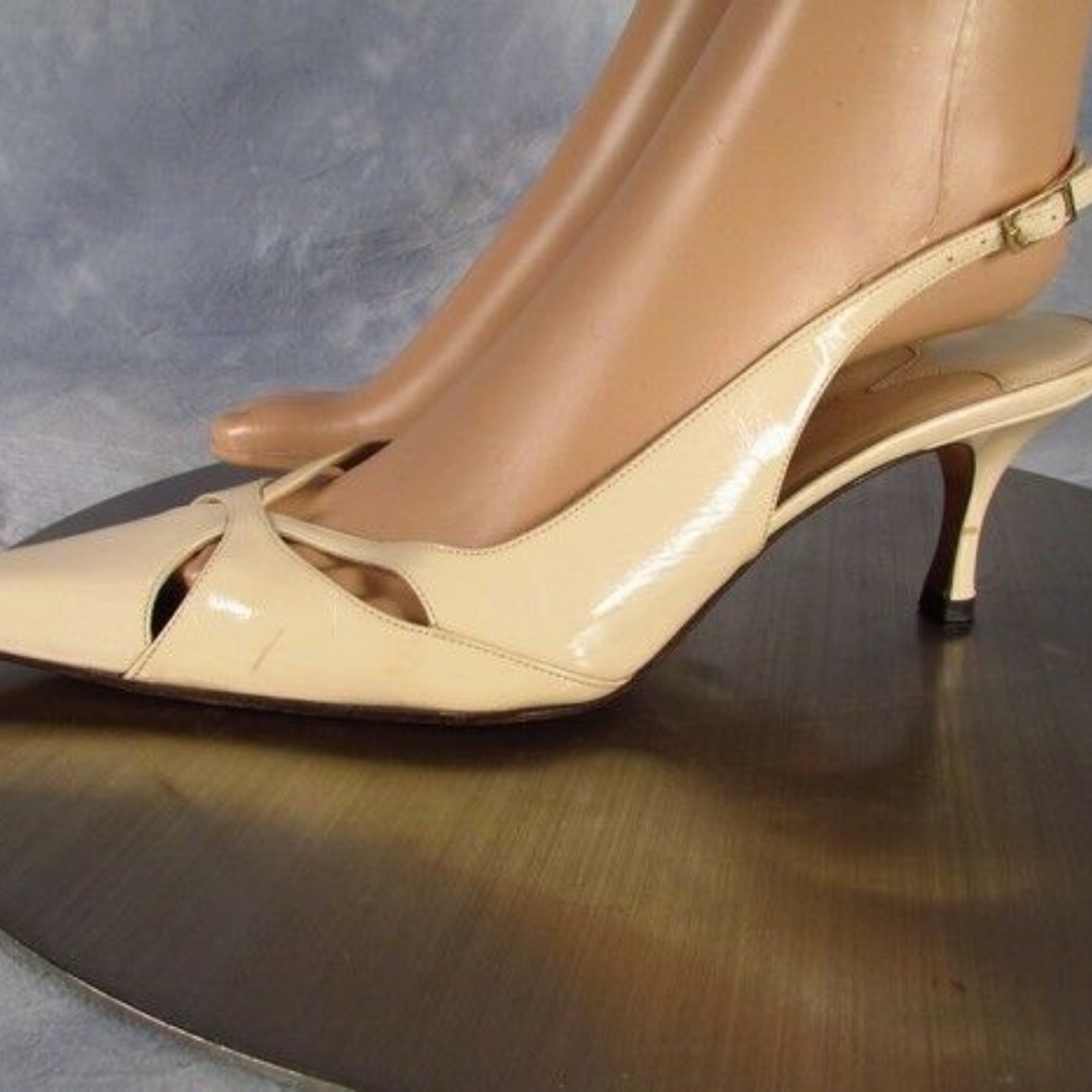 Alexandra Neel Beige Patent Leather Heel 39.5M